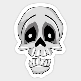 Halloween Trick Or Treat Funny Skull Cute Skeleton Sticker